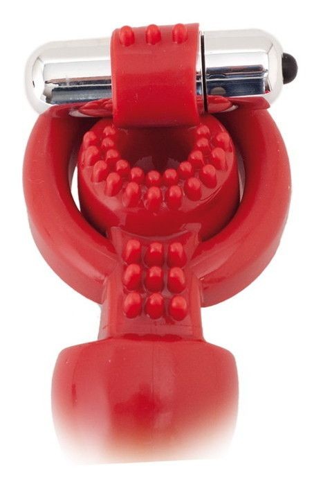 Красная вибронасадка Black Red для двойного проникновения Красная вибронасадка Black Red для двойного проникновения
