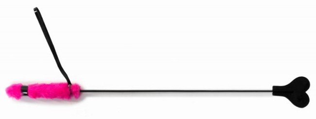 Черный стек с сердцем и розовой ручкой - 61 см. Черный стек с сердцем и розовой ручкой - 61 см.