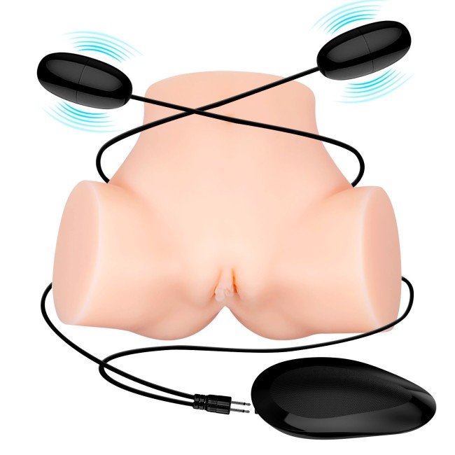 Телесный мастурбатор-полуторс с вибрацией Samantha Телесный мастурбатор-полуторс с вибрацией Samantha