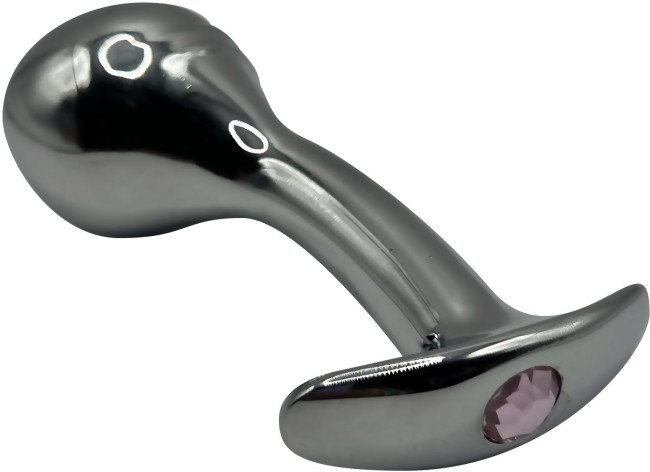 Изогнутая алюминиевая анальная пробка для ношения - 8 см. Изогнутая алюминиевая анальная пробка для ношения - 8 см.