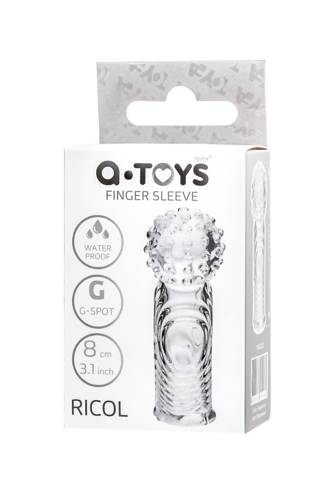 Прозрачная рельефная насадка на палец Ricol - 8 см. Прозрачная рельефная насадка на палец Ricol - 8 см.