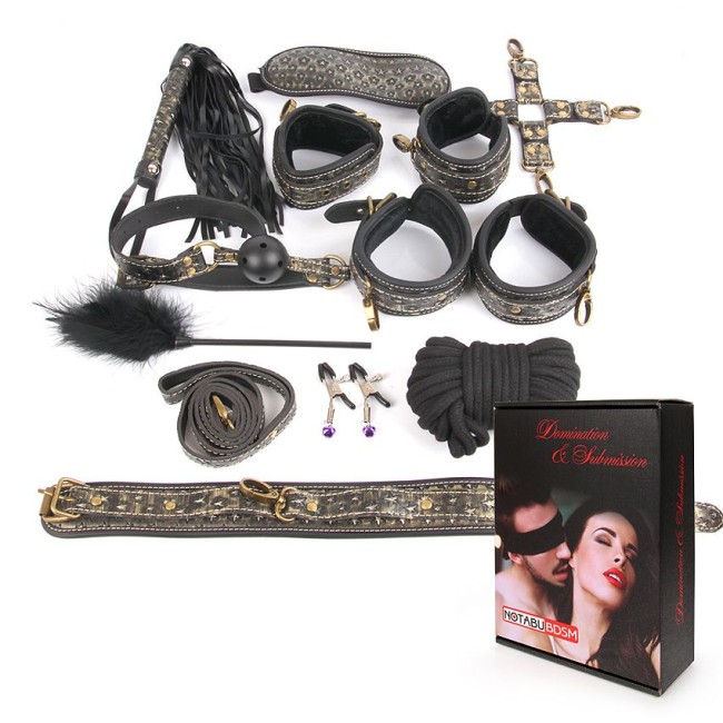 Чёрно-золотистый набор БДСМ Чёрно-золотистый набор БДСМ