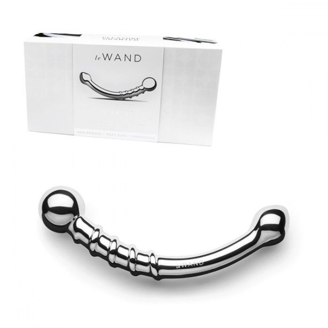 Серебристый изогнутый фаллоимитатор со спиралью Bow - 17,8 см. Серебристый изогнутый фаллоимитатор со спиралью Bow - 17,8 см.