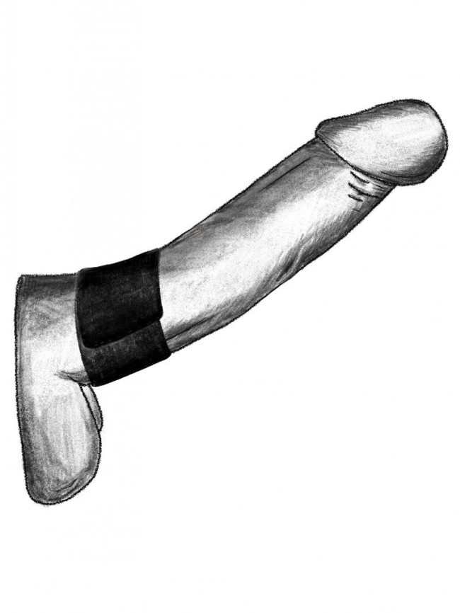 Широкое черное лассо-утяжка на липучке Широкое черное лассо-утяжка на липучке