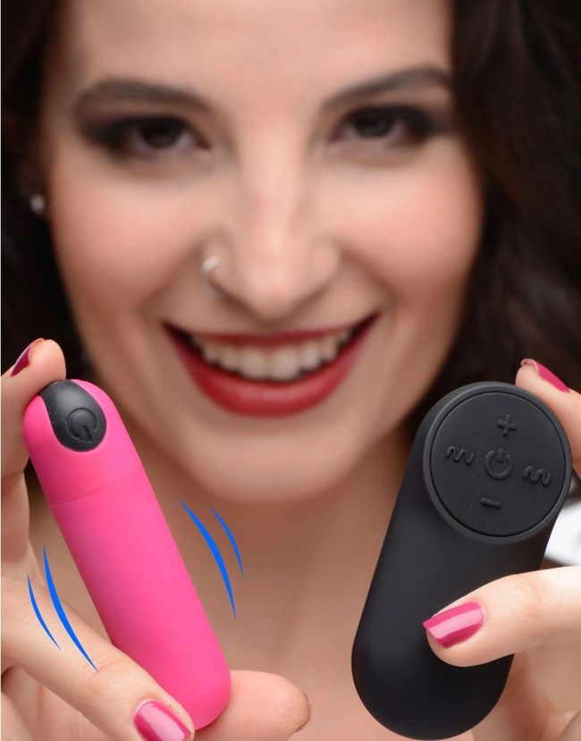 Розовая вибропуля с пультом ДУ 21X Vibrating Bullet with Remote Control Розовая вибропуля с пультом ДУ 21X Vibrating Bullet with Remote Control