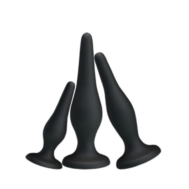 Набор из 3 силиконовых анальных пробок для начинающих Mini Anal Kit Набор из 3 силиконовых анальных пробок для начинающих Mini Anal Kit