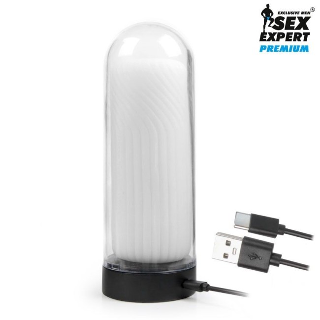 Оригинальный мастурбатор в круглой колбе с нагревом Оригинальный мастурбатор в круглой колбе с нагревом