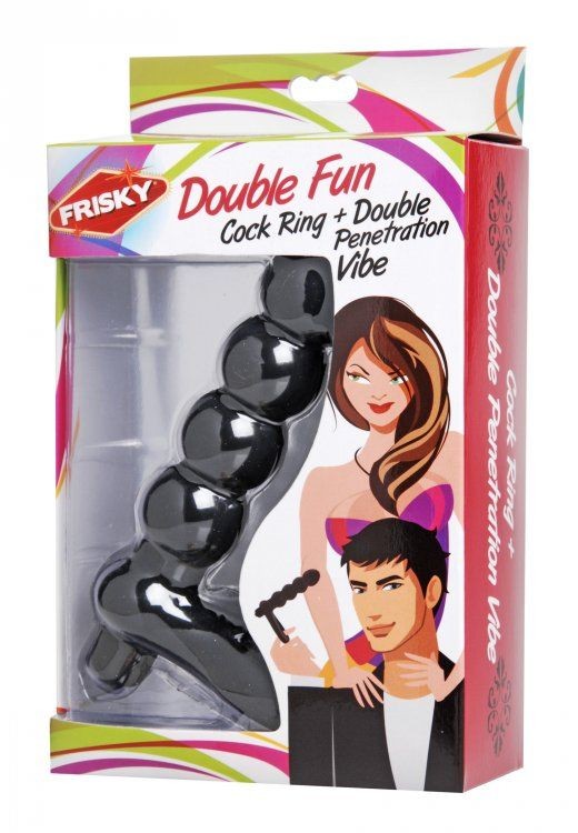 Насадка для двойного проникновения Double Fun Cock Ring with Double Penetration Vibe Насадка для двойного проникновения Double Fun Cock Ring with Double Penetration Vibe