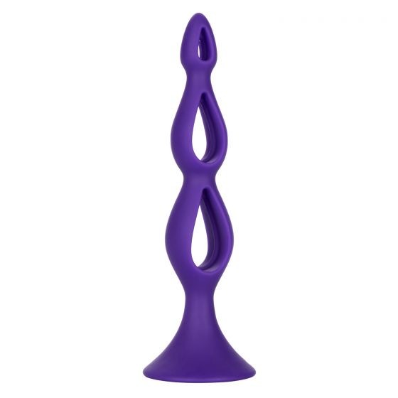 Фиолетовая анальная елочка Silicone Triple Probe - 14,5 см. Фиолетовая анальная елочка Silicone Triple Probe - 14,5 см.