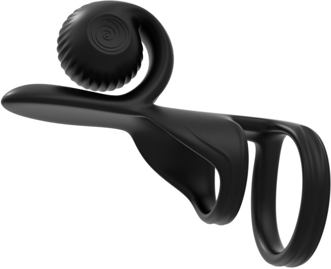 Черная насадка на пенис SVibe Jovi с пультом ДУ Черная насадка на пенис SVibe Jovi с пультом ДУ