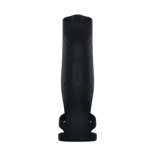 Черная поддерживающая сбруя на пенис Rocketeer