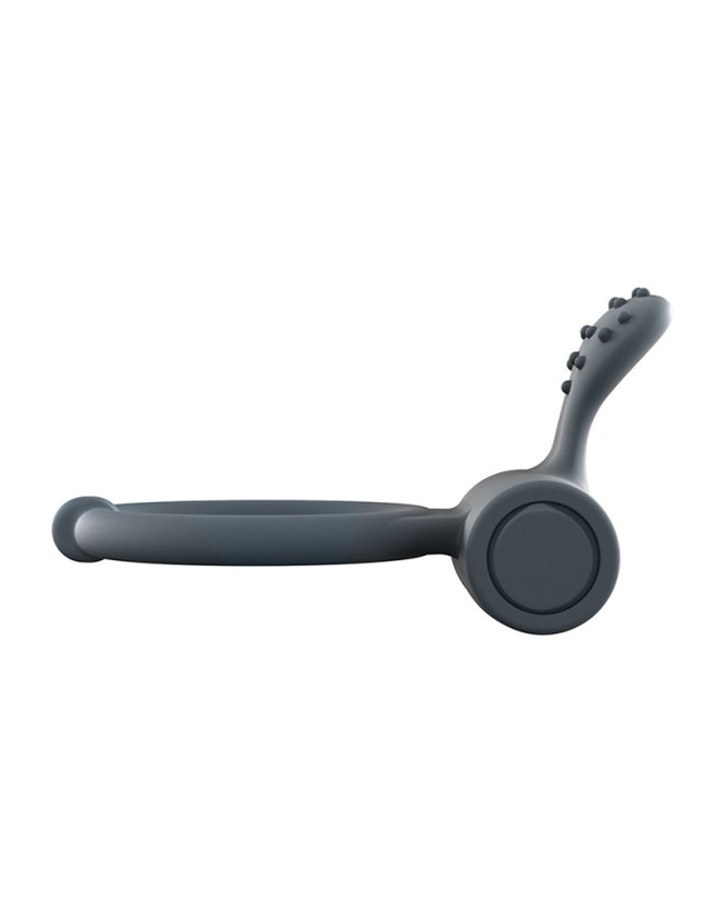 Серое перезаряжаемое эрекционное кольцо с вибрацией Power Clit Серое перезаряжаемое эрекционное кольцо с вибрацией Power Clit