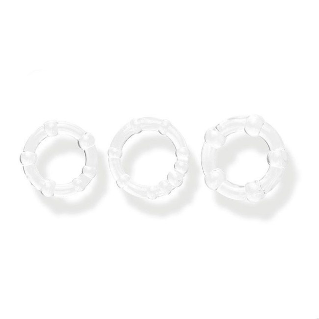 Набор из 3 прозрачных эрекционных колечек Набор из 3 прозрачных эрекционных колечек