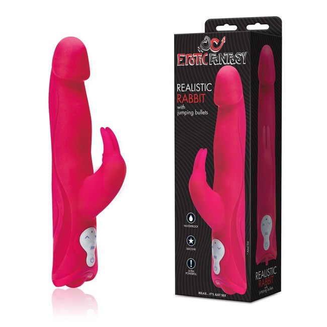 Розовый силиконовый вибратор JUMPING BULLETS с 3 моторами - 22 см. Розовый силиконовый вибратор JUMPING BULLETS с 3 моторами - 22 см.