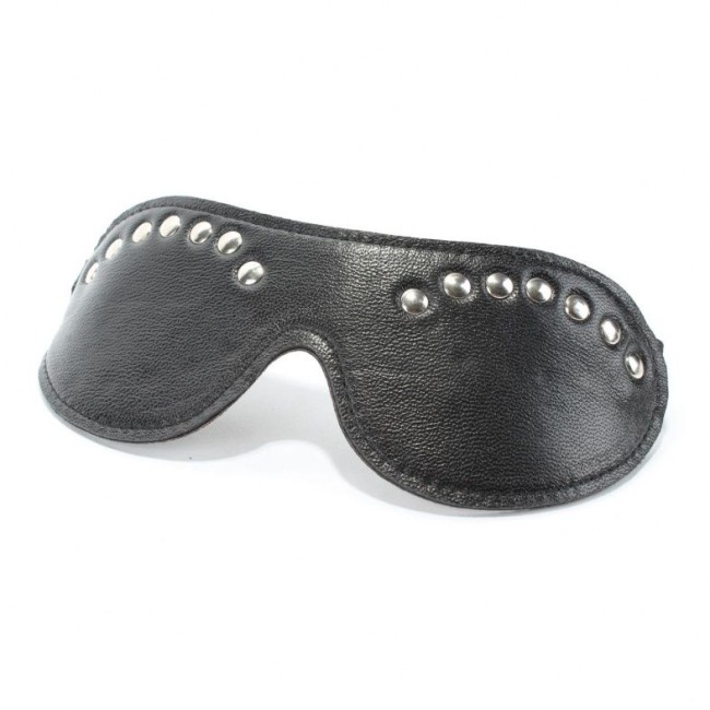 Коричневая кожаная маска с декором Коричневая кожаная маска с декором