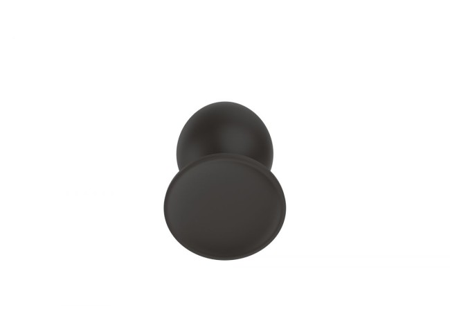 Черная малая силиконовая анальная пробка с ребрышками на кончике Черная малая силиконовая анальная пробка с ребрышками на кончике