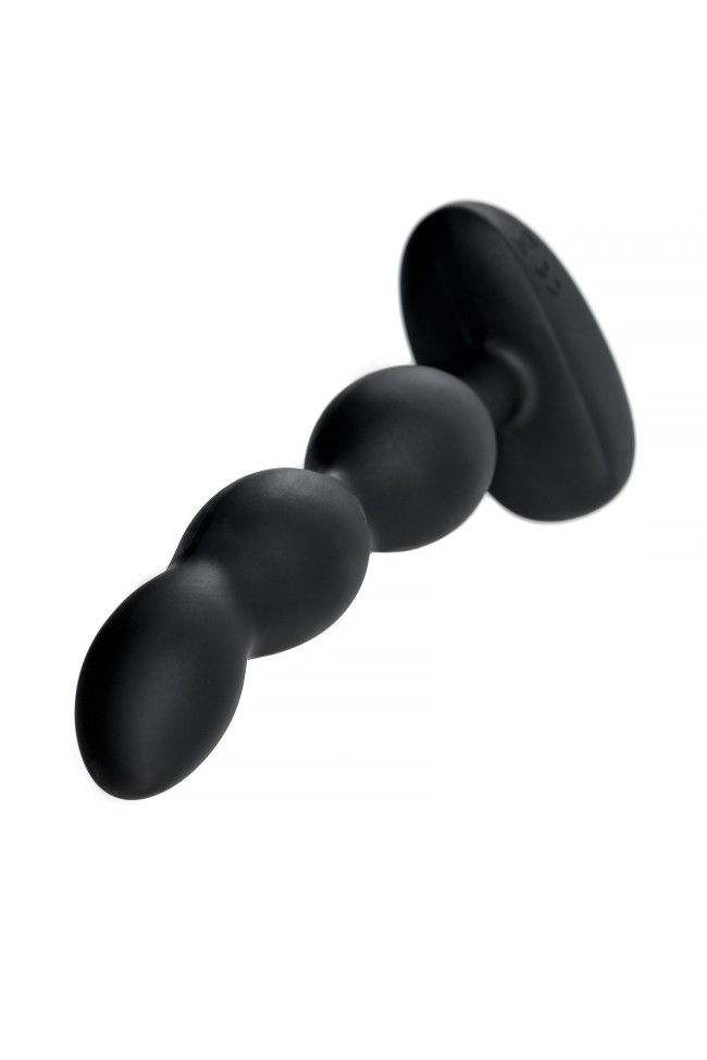 Черный анальный стимулятор с вибрацией и вращением Ridge - 17,2 см. Черный анальный стимулятор с вибрацией и вращением Ridge - 17,2 см.