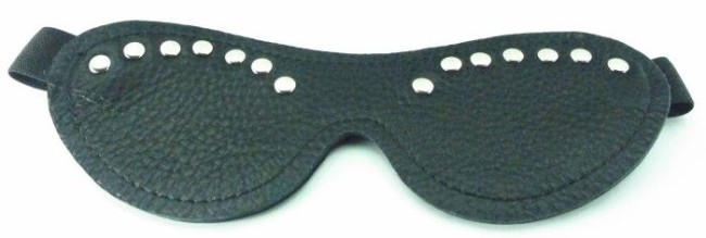 Черная кожаная маска с декором Черная кожаная маска с декором