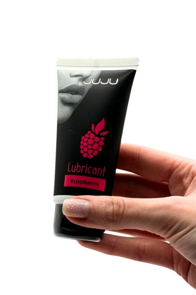 Съедобный лубрикант JUJU Raspberry с ароматом малины - 50 мл. Съедобный лубрикант JUJU Raspberry с ароматом малины - 50 мл.