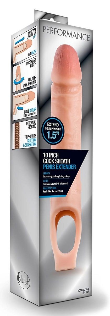 Телесная насадка на пенис 10 Inch Cock Sheath Extender - 25 см. Телесная насадка на пенис 10 Inch Cock Sheath Extender - 25 см.