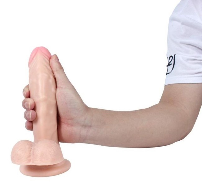 Телесный реалистичный фаллоимитатор REAL с трусиками для страпона - 21 см. Телесный реалистичный фаллоимитатор REAL с трусиками для страпона - 21 см.