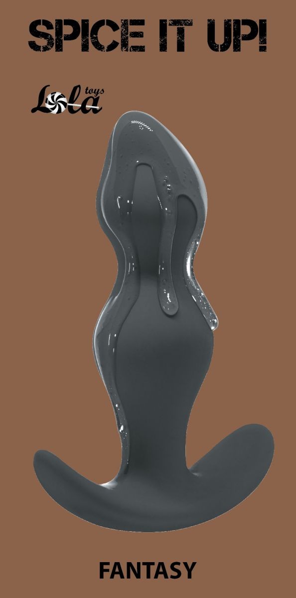Серая фигурная анальная пробка Fantasy - 12,5 см. Серая фигурная анальная пробка Fantasy - 12,5 см.