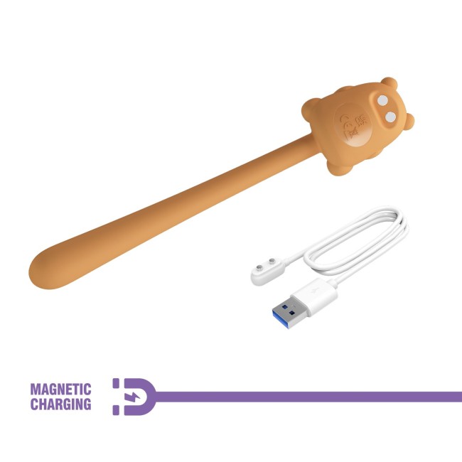 Бежевый универсальный гибкий вибратор - 13,3 см. Бежевый универсальный гибкий вибратор - 13,3 см.