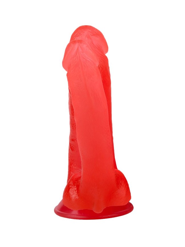 Малиновый гелевый анально-вагинальный фаллоимитатор на присоске - 14 см. Малиновый гелевый анально-вагинальный фаллоимитатор на присоске - 14 см.