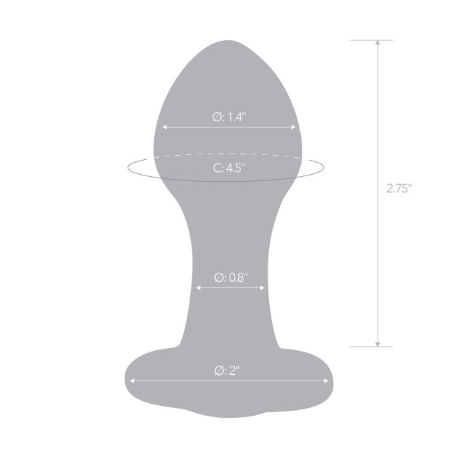 Стеклянная анальная пробка с фиолетовым стразом - 9 см. Стеклянная анальная пробка с фиолетовым стразом - 9 см.