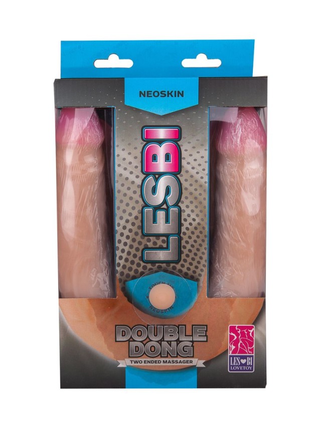 Двусторонний фаллоимитатор из неоскин - 49,5 см. Двусторонний фаллоимитатор из неоскин - 49,5 см.