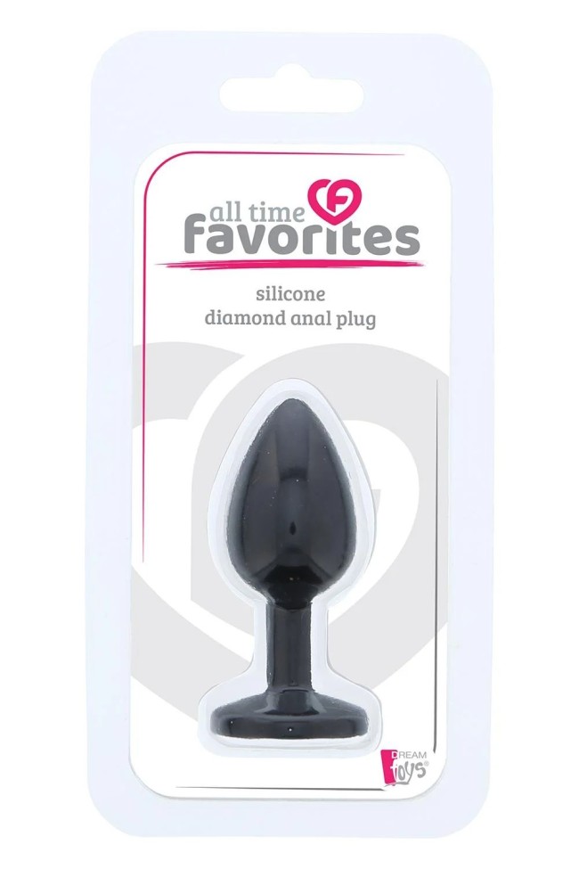 Черная гладкая анальная пробка с розовым кристаллом Silicone Diamond Plug - 7 см. Черная гладкая анальная пробка с розовым кристаллом Silicone Diamond Plug - 7 см.