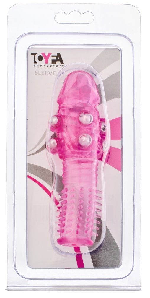 Стимулирующая розовая насадка с шишечками и шипами - 13,5 см. Стимулирующая розовая насадка с шишечками и шипами - 13,5 см.