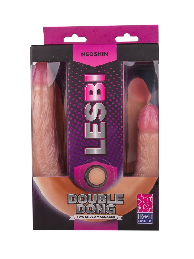 Двусторонний фаллоимитатор из неоскин - 42,5 см. Двусторонний фаллоимитатор из неоскин - 42,5 см.