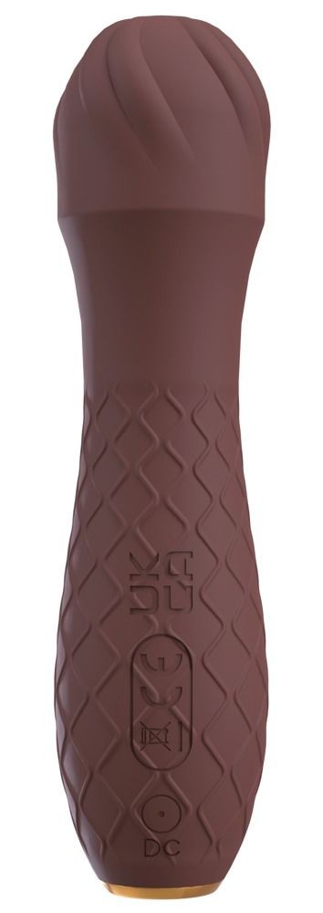 Коричневый вибратор-жезл Hazel 01 - 14 см. Коричневый вибратор-жезл Hazel 01 - 14 см.