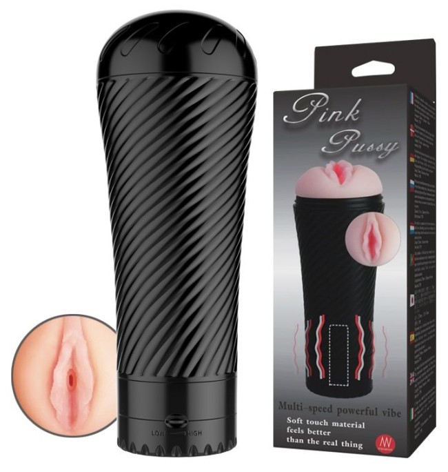 Мастурбатор-вагина с многоуровневой вибрацией Pink Pussy Мастурбатор-вагина с многоуровневой вибрацией Pink Pussy