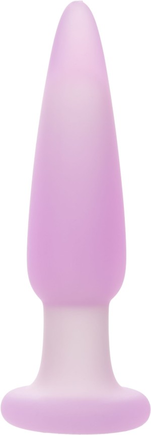 Сиреневая анальная пробка Slender Probe с вибрацией - 11,5 см.