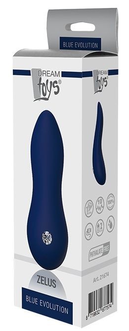Синий клиторальный стимулятор ZELUS - 11 см. Синий клиторальный стимулятор ZELUS - 11 см.