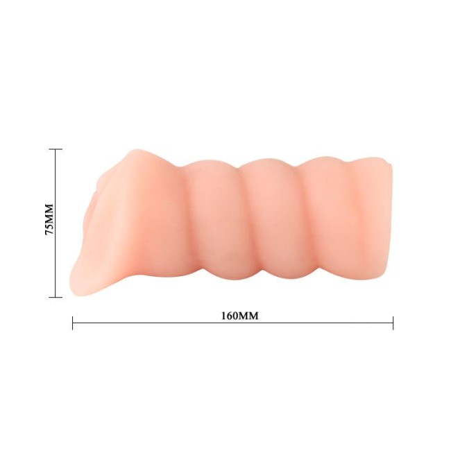 Мастурбатор-вагина с вибрацией и углублениями под пальцы Мастурбатор-вагина с вибрацией и углублениями под пальцы