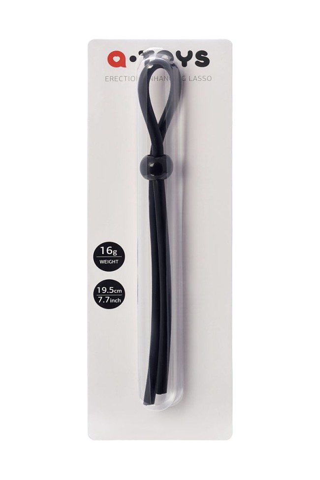 Черное лассо на пенис с одной бусиной Черное лассо на пенис с одной бусиной