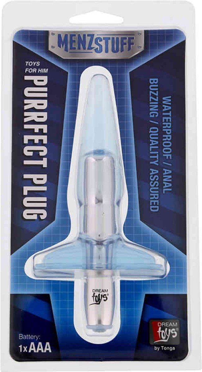 Голубая анальная пробка Purrfect Plug - 9,5 см. Голубая анальная пробка Purrfect Plug - 9,5 см.