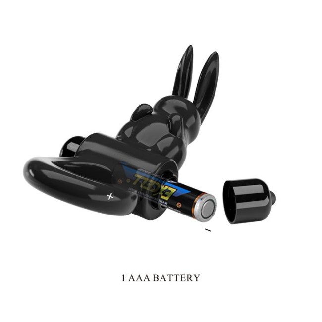 Черное эрекционное кольцо со стимулятором клитора в виде кролика Exciting ring Черное эрекционное кольцо со стимулятором клитора в виде кролика Exciting ring