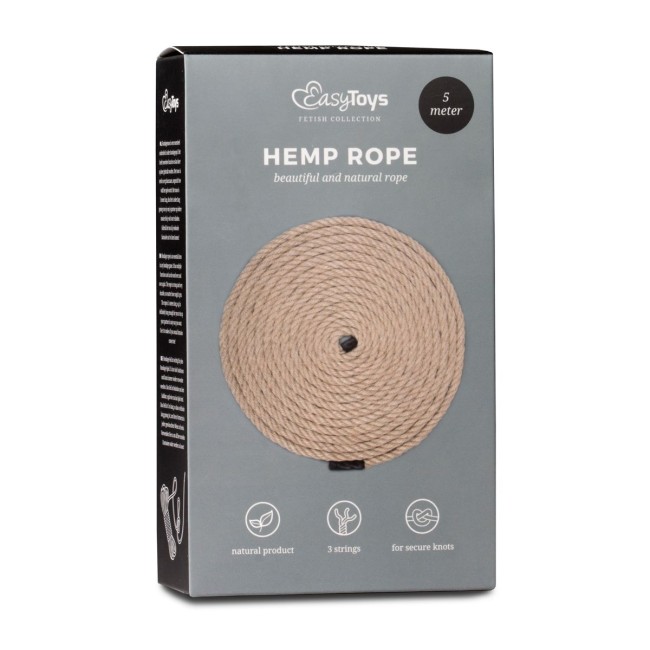 Пеньковая веревка для связывания Hemp Rope - 5 м. Пеньковая веревка для связывания Hemp Rope - 5 м.