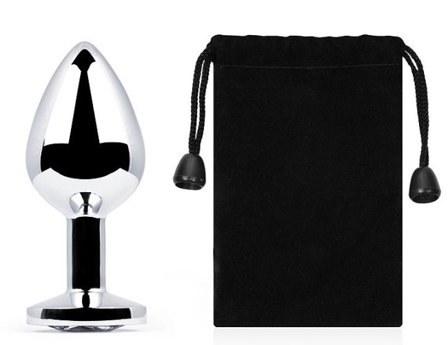 Анальная пробка SILVER PLUG MEDIUM с прозрачным кристаллом - 8,2 см. Анальная пробка SILVER PLUG MEDIUM с прозрачным кристаллом - 8,2 см.