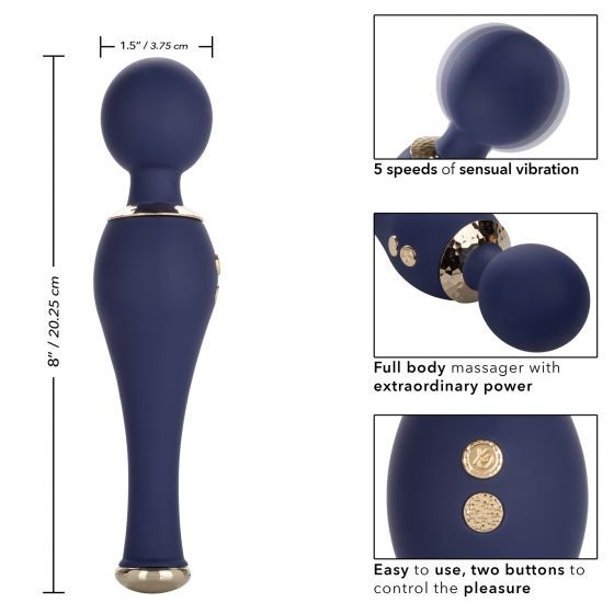 Синий клиторальный вибромассажер Chic Poppy - 20,25 см. Синий клиторальный вибромассажер Chic Poppy - 20,25 см.