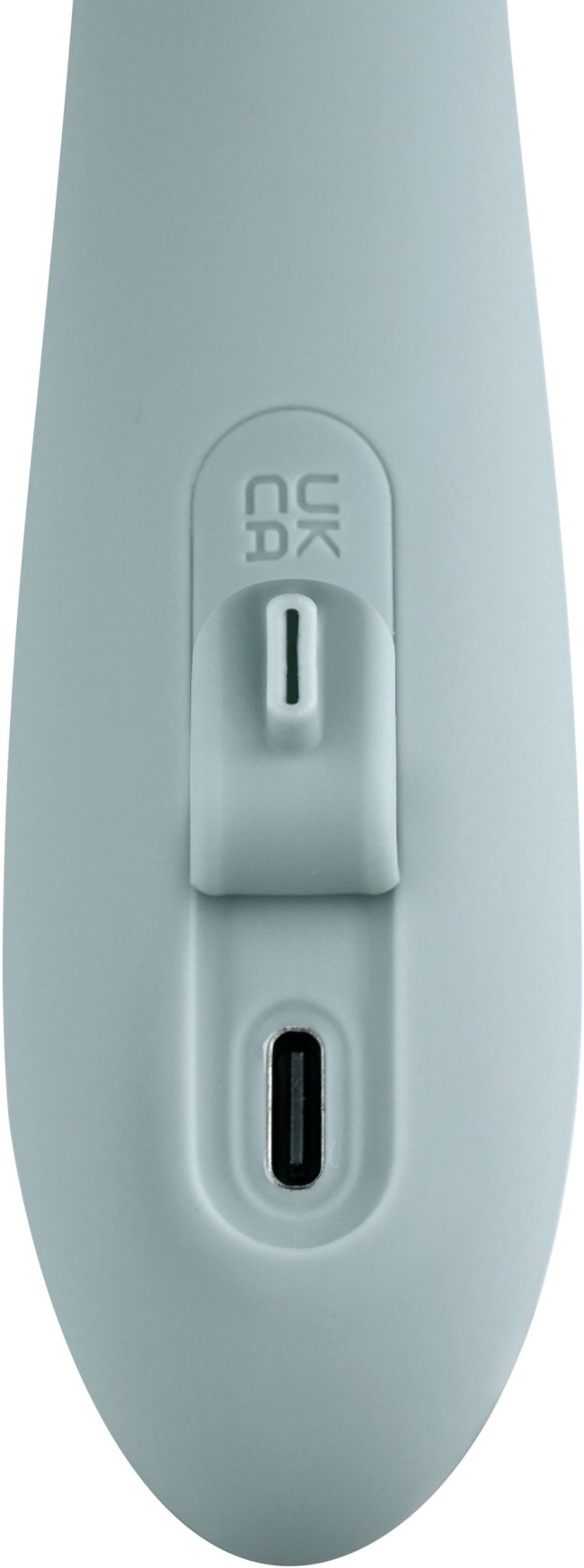 Серый вибратор-кролик Chika с функцией нагрева - 18,8 см. Серый вибратор-кролик Chika с функцией нагрева - 18,8 см.