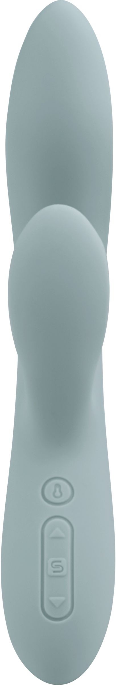 Серый вибратор-кролик Chika с функцией нагрева - 18,8 см. Серый вибратор-кролик Chika с функцией нагрева - 18,8 см.