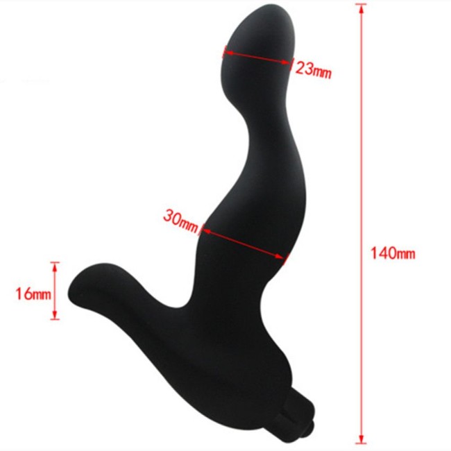 Черный вибратор для стимуляции точки G и клитора Черный вибратор для стимуляции точки G и клитора