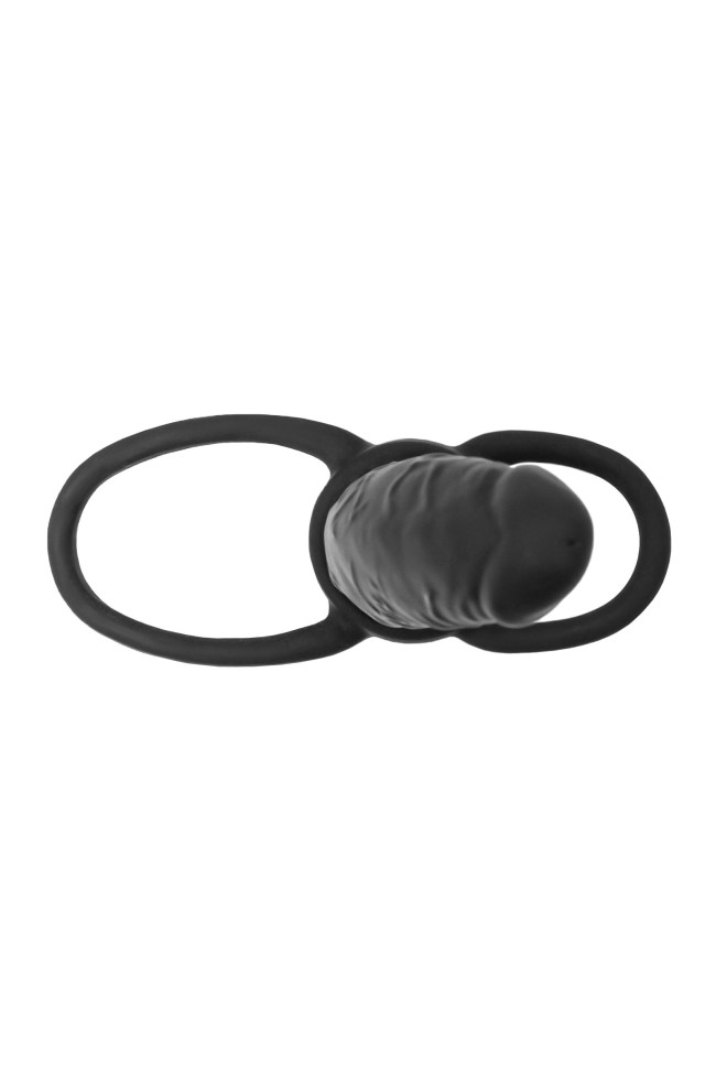 Черная насадка на пенис для двойного проникновения Black Red - 16,5 см. Черная насадка на пенис для двойного проникновения Black Red - 16,5 см.