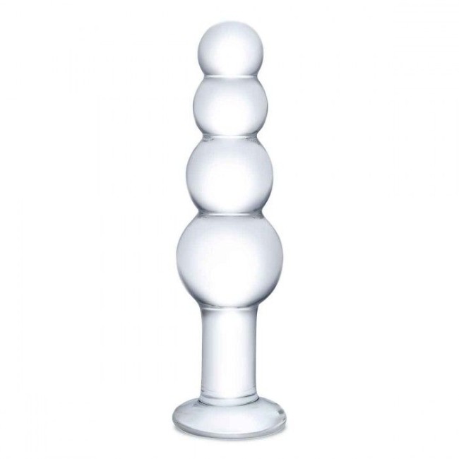 Прозрачная анальная пирамида 7,25 Beaded Butt Plug - 17 см. Прозрачная анальная пирамида 7,25 Beaded Butt Plug - 17 см.