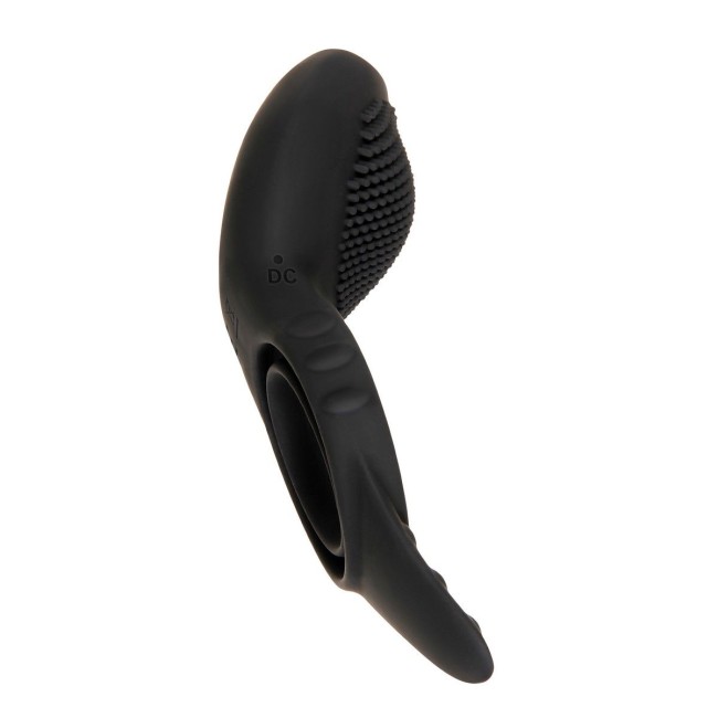 Черное эрекционное кольцо со стимулятором клитора Mr. Flicker Черное эрекционное кольцо со стимулятором клитора Mr. Flicker